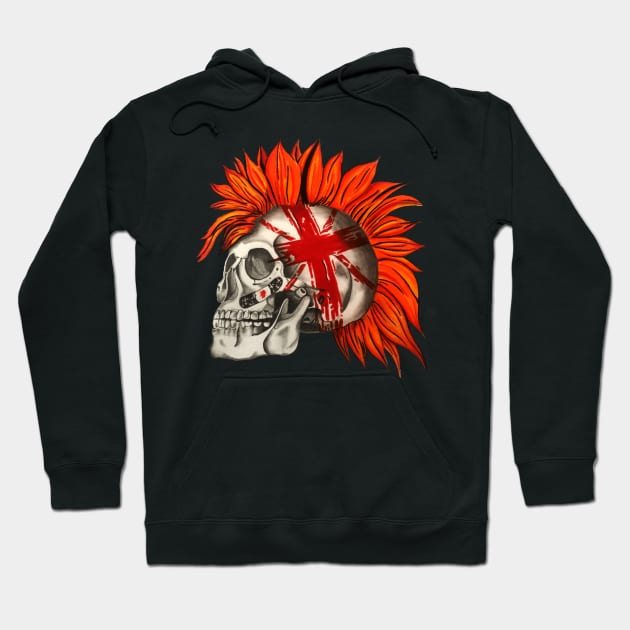 Punk Rock Skull Hoodie by TimberleeEU